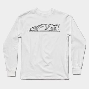 Super Bull Lineart Long Sleeve T-Shirt